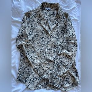 Rails xs snake skin button down